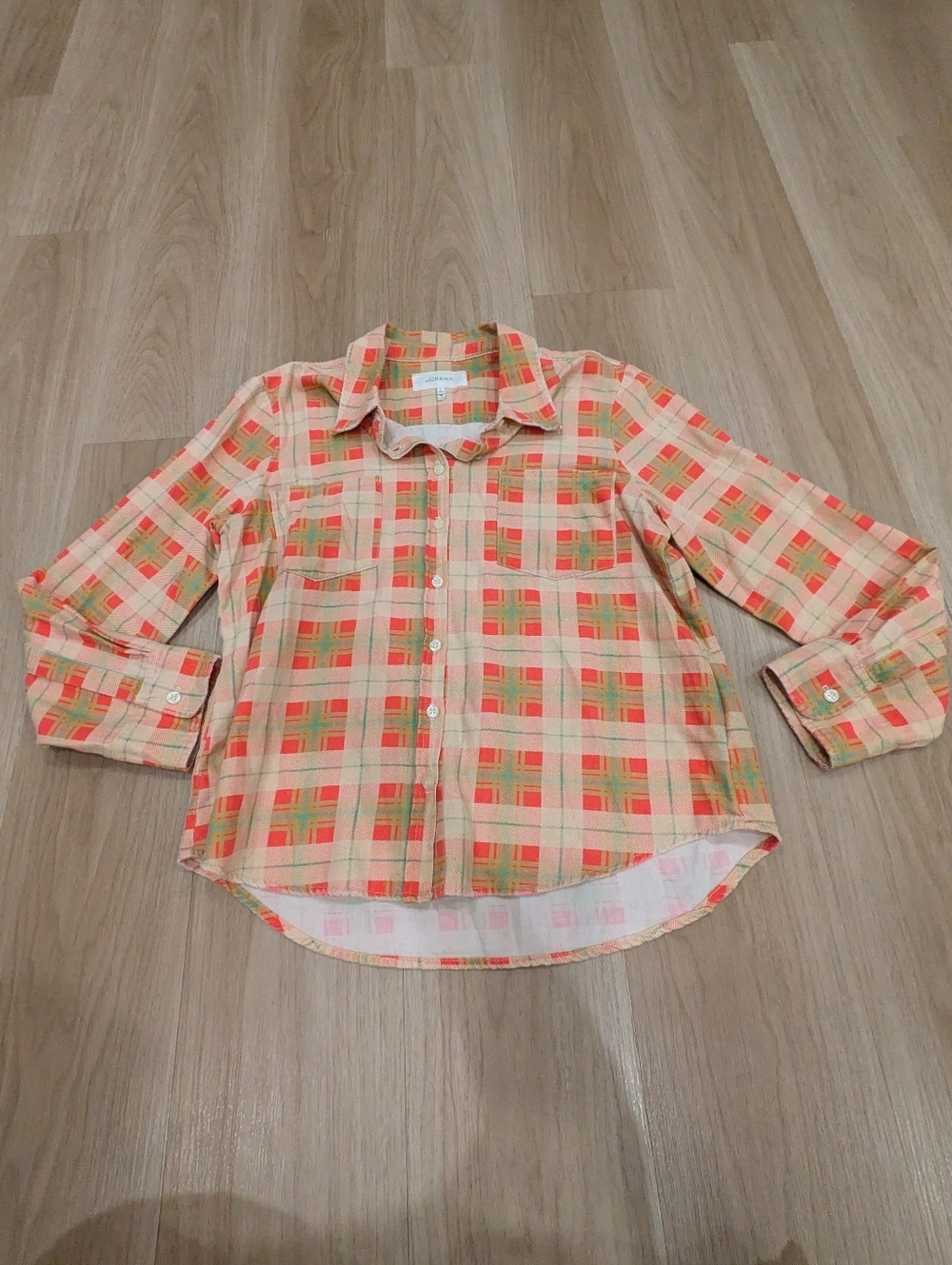 The Great Scouring Shirt Orange Button Down Long Sleeve Size M